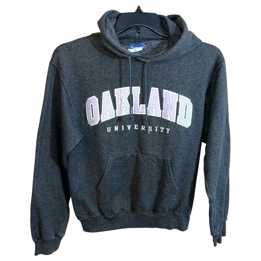 Champion Sweatshirt Women’s Size S Grey Purple Oakland University Long Sleeve